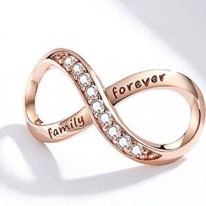 Rose Gold Family Forever Infinity Charm